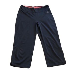 adidas stretchy gray capris athletic pa…